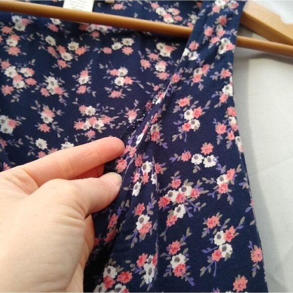 Band Of Gypsies dress floral navy blue and pink spring summer all season coverup - Picture 4 of 8